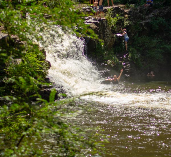 Swim-at-a-waterfall
