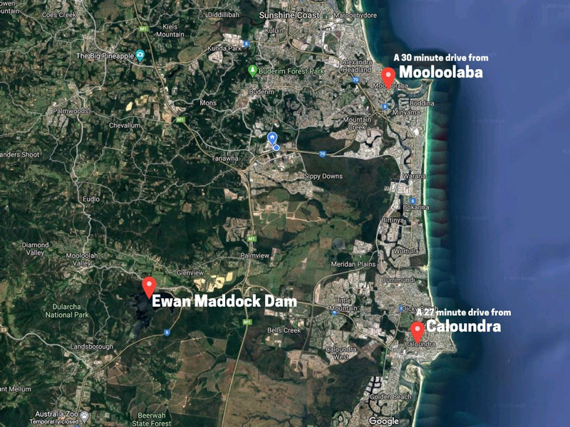 Ewan Maddock Dam from Mooloolaba