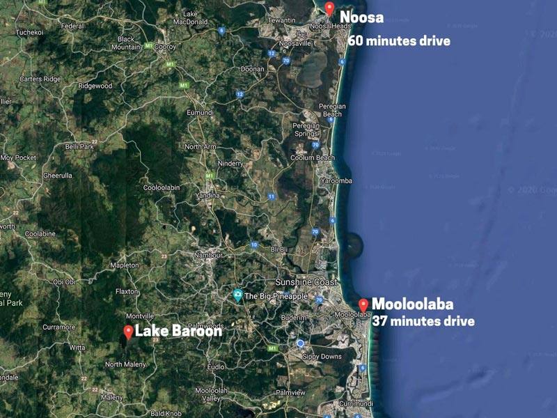 Lake Baroon from Noosa